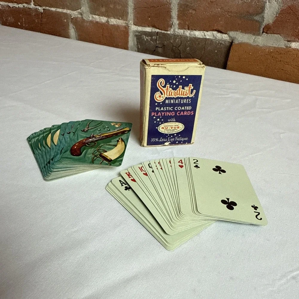 ANTIQUE AMERICAN PLAYING CARDS: Stardust Miniatures with Nu-Vue Made In USA 1940